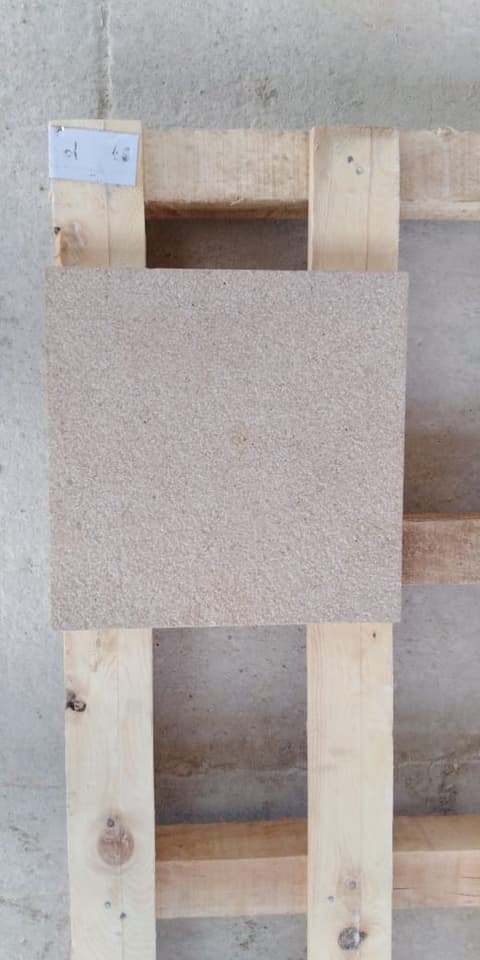 Bush-hammered limestone tile