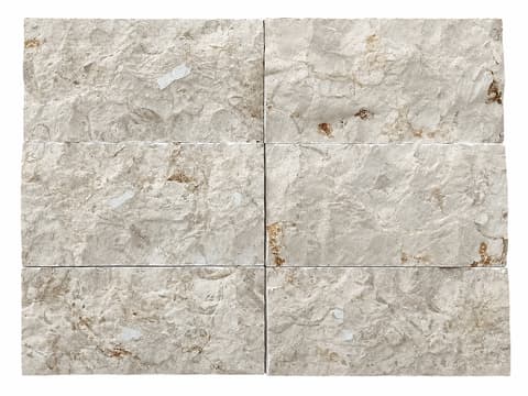 Chiseled limestone finish sample