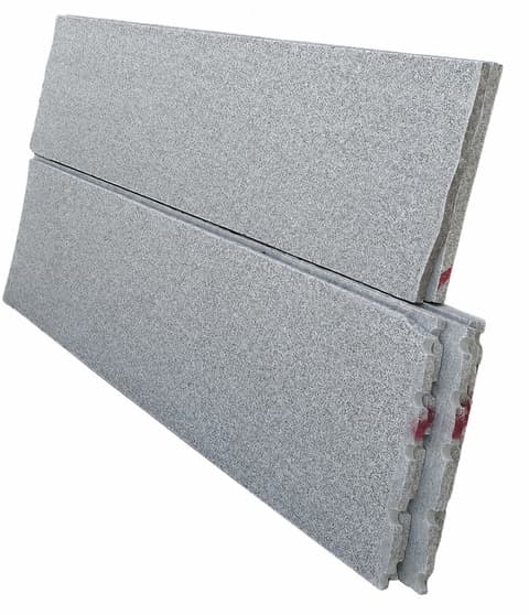 Flamed granite finish, close-up